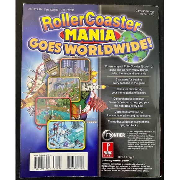 RollerCoaster Tycoon 2: Wacky Worlds Expansion Pack Prima Official Guide - Picture 2 of 10